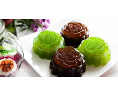 Cách làm bánh trung thu thạch rau câu nhân đậu xanh